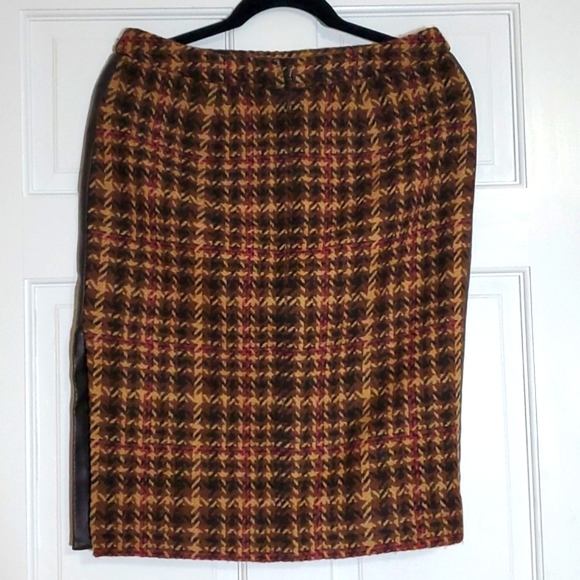 Etcetera wool skirt and leathe warn size 8 Very good condition for any occasion - Picture 10 of 17